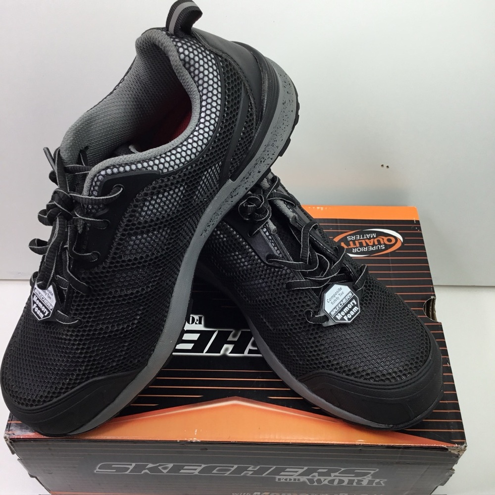SKECHERS For Work Bulklin Lyndale Composite Toe Woman's 10 Shoes Memory Foam